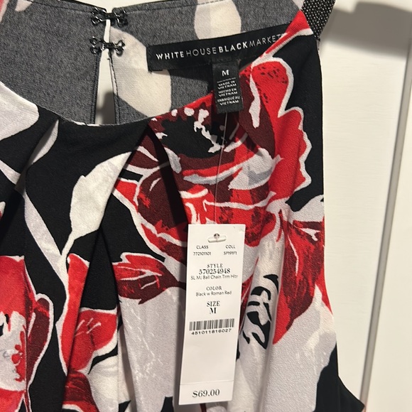 NWT White House Black Market Sleeveless blouse. Sz M - Picture 2 of 3